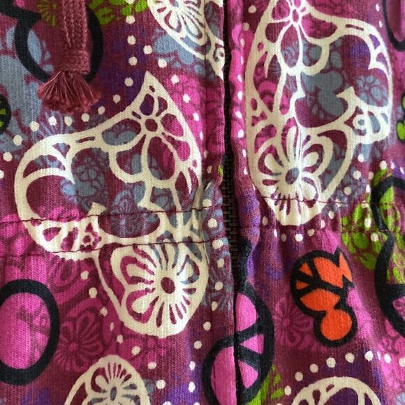 Disneyland Resort Peace Mickey Mouse Zip Up Hoodie Peplum Jacket Size S - Picture 8 of 13